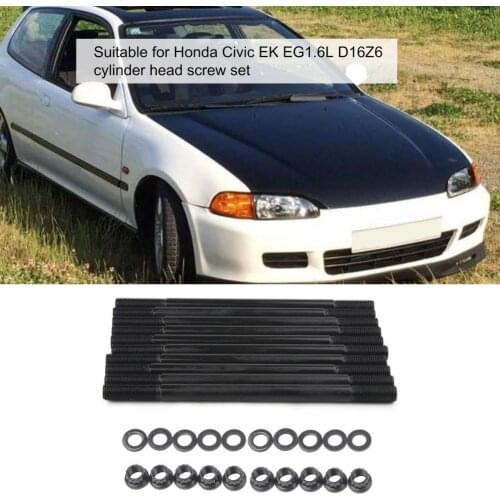 80% Dropshipping!!Head Studs Small Heat Resisting 35CRMO Cylinder Head Hardware Kits for Honda 1.6L D16Z6