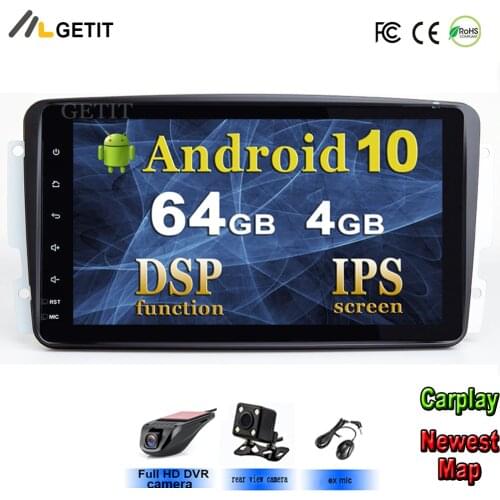 DSP IPS 8'' Android 10 Car Multimedia Radio Player for Mercedes/Benz/W209/W203/M/ML/W163/Viano/W639/Vito GPS Stereo BT WIFI