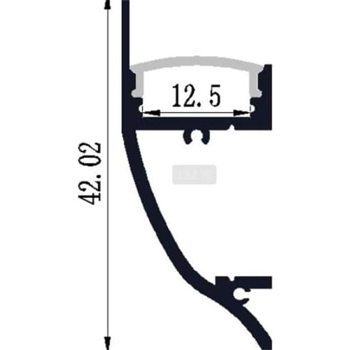 Free Shipping 2m/pcs 70m/lot LED Aluminum Extrusion Profile for 3528/5050/5630/5730/7020 LED Bar or Flexible LED Strips