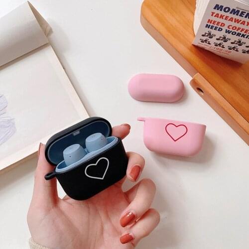 Earphone Case For Edifier Mini Buds For Edifier X3 Love Heart Matte Earphones Cover for Edifier TWS1 Pro Hard PC Shell with Hook