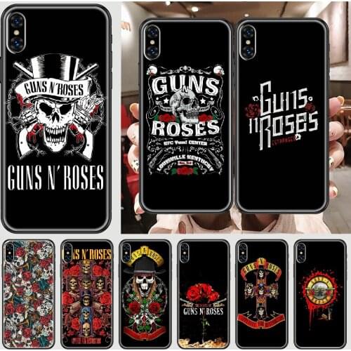 Rock Band Guns N Roses Rock Phone Case Cover Hull For iphone 5 5s se 2 6 6s 7 8 12 mini plus X XS XR 11 PRO MAX black painting