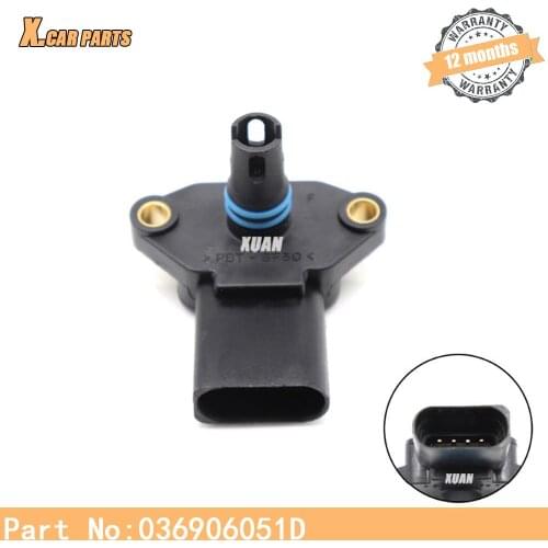 Intake Manifold Pressure Sensor 036906051D For AUDI A2 SEAT AROSA CORDOBA IBIZA LEON TOLEDO 0279980411 0369980411 03D906051