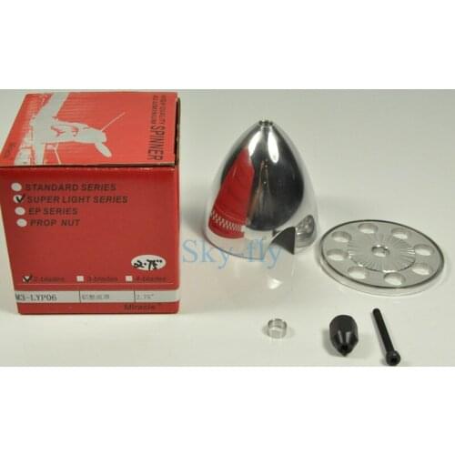 1PCS Fixed Wing Airplane Model Parts CNC Aluminum Alloy Spinner 2.75 inch/70mm for 2 Blades Propeller