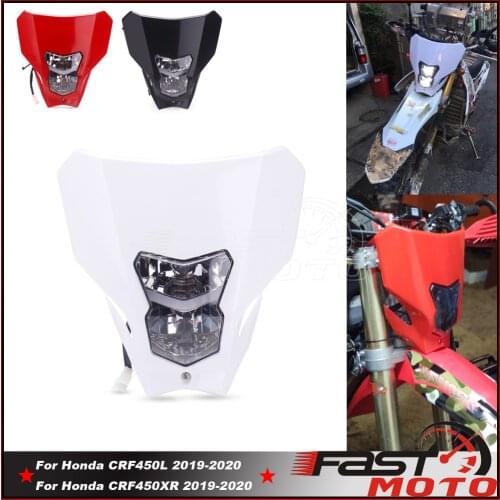 Dual Sport 12V H7 Supermoto Headlight LED Strip Fog Light DRL Up/Down Dual Lighting for Honda CRF250 CRF450 CRF230 CRF110 R/X/L