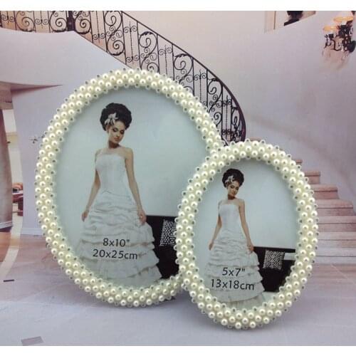 Photo studio wedding photos Zhenzhen imitation bead photo frame decoration picture frame gift photo frame home decoration frame