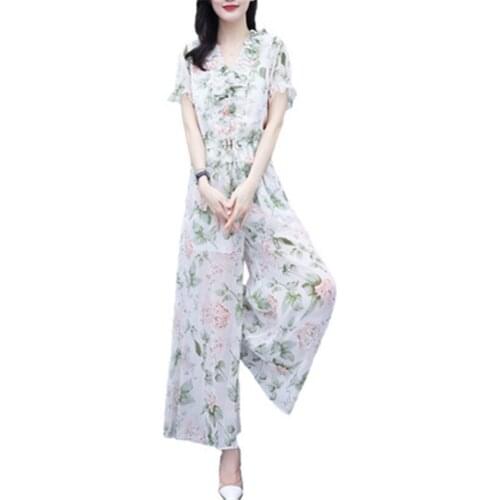 New Summer Women Jumpsuit Rompers Wide Leg Jumpsuit Casual Female Play suit Spaghetti Strap Lace Up Casual Elegant Jumpsuit T409
