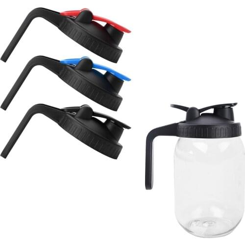 Mason Jars Bottle Lids Leak Proof Seal Mouth Cover Flip Caps with Airtight Leak-Proof Seal Handle for Wide Mouth Mason Jars