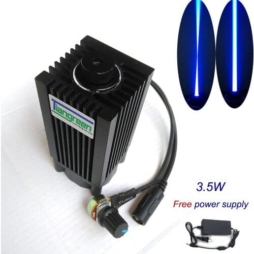 3.5W High Power Laser Module 445-450nm Blue Head for DIY CNC Engraver Machine free power adapter