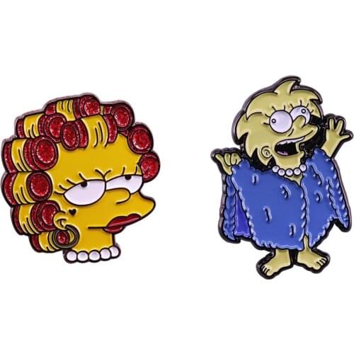 Lisa enamel pin cute cartoon badge shirts jackets accessory