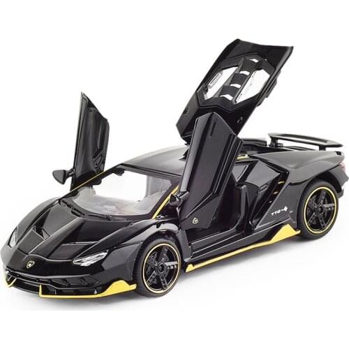 1:32 LP770-4 Lamborghini Car Model Alloy Diecast Super Racing Sound Light Pull Back Lifting Tail Collection for Children Gifts