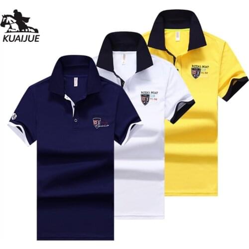 Polo shirt men summer New Solid color men short sleeve polo shirt casual mens synthetic fiber embroidery Business mens top 633