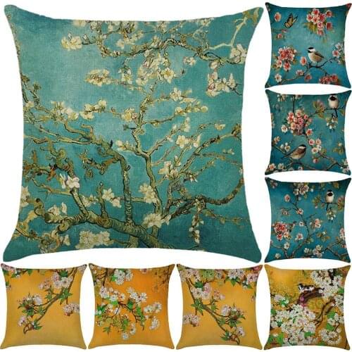 Couch Pillow Cases Wear-resistant Washable Durable Flower Pattern Sofa Cushion Protector Cafe Home Sofa Car Decor