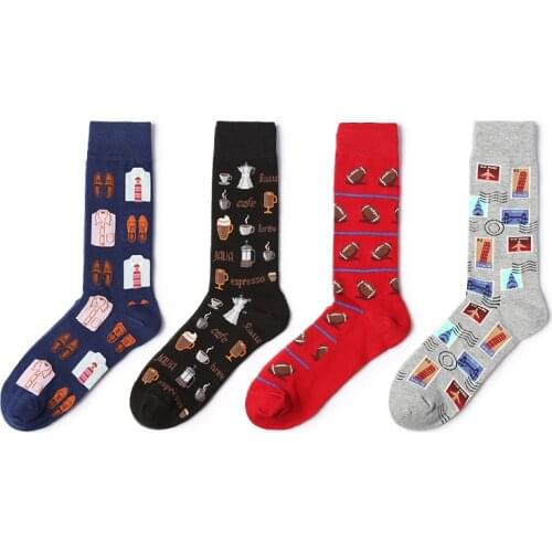 2021 Newly Men Socks Cotton Casual Personality Design Hip Hop Streetwear Happy Socks Gifts for Men Brand Quality