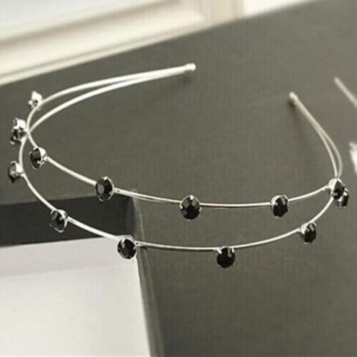 New Fashion Hair Accessories Headdress Rhinestone Crystal Headband Headband Double Layer Styles Female fine Free shipping