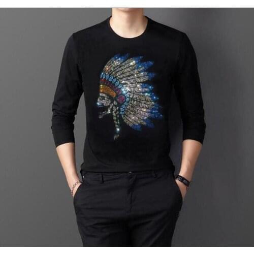 New arrival Mens long tshirt Autumn Man Hot drill Fitness Cotton long shirts 2020 new