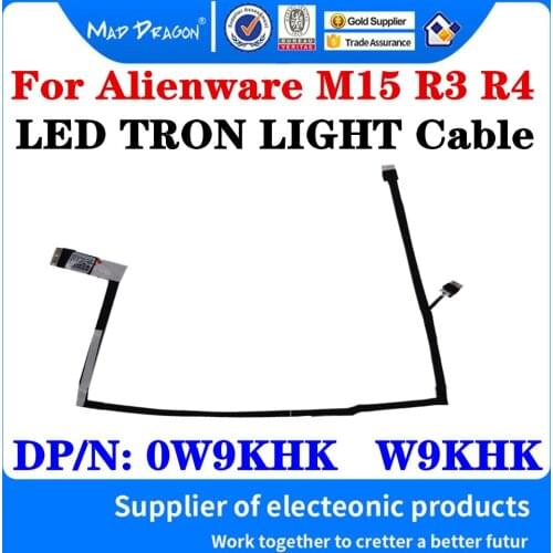 New original 0W9KHK W9KHK DC02003NA00 For Dell Alienware M15 R3 R4 Laptop Hinge Cover Air Outlet indicador LED TRON LIGHT Cable