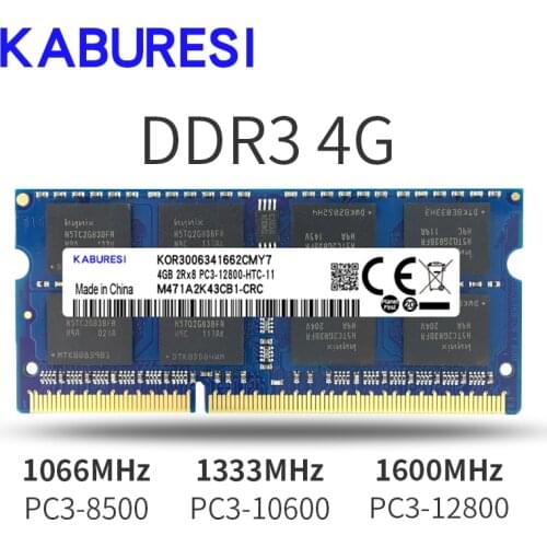 Kaburesi DDR3 2G 1066MHz 4G 1066MHz pc3-8500 so-dimm ram 4gb for Laptop RAM notebook memoria memory
