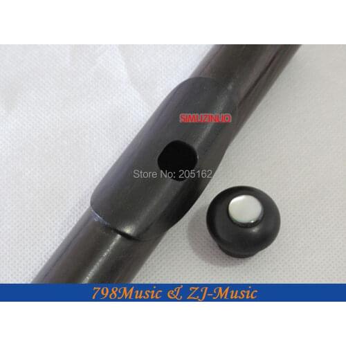 PROFESSIONAL Ebony Wood Grenadilla Flute-B foot-Open Hole-Split-E-Offset-G-Gold Plated-American Headjoint-NO.4