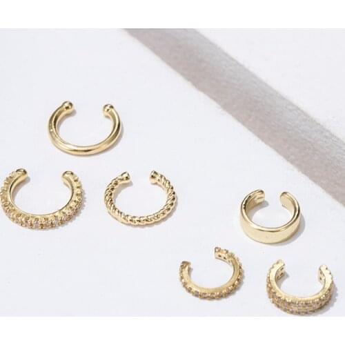 Simple High-end Earrings Clip Ear Clips Without Pierced Female Temperament Fashion Retro Cold Wind Ear Bone Clip