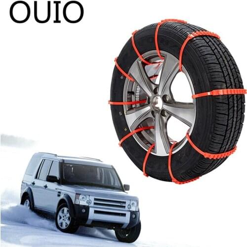 OUIO Car Tires Anti-skid Snow Chains For Abarth 500 Ssangyong Kyron Lifan x60 Chery Tiggo Saab Kia Sportage 2017 Accessories