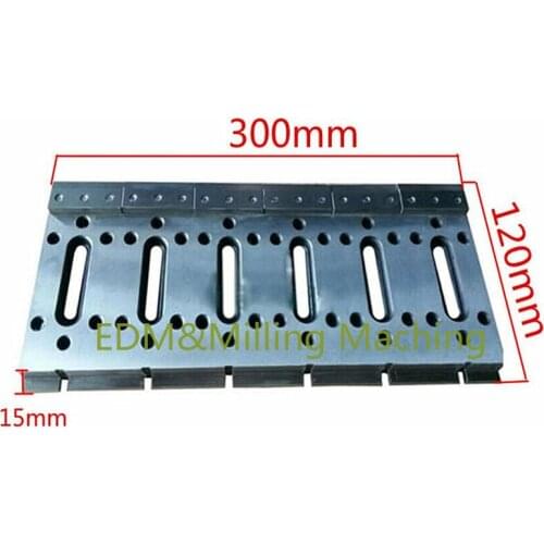 Wire EDM Machine Jig Tools 6 eyes 300X120X15mm Extension Holder Clamp CMP-CX-1010 Steel M8 For Sodick DWC Wire EDM Machine