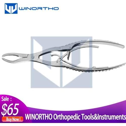Ao synthes reduction forceps with serrated jaw soft ratchet bone holding forceps fragment point clamps veterinary orthopedics