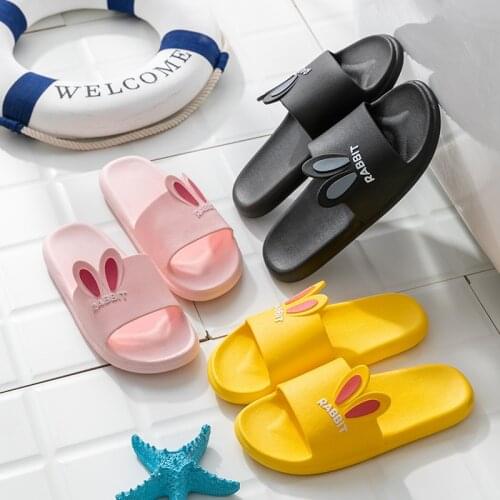 PVC slippers womens non-slip soft-soled couples home lovely bathroom shower slippers men men shoes home slippers for men