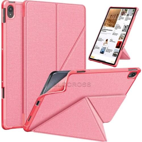 Smart Folio Case for Lenovo Tab P11 11 Inch Tablet 2020 TB-J606F Strong Magnetic Multi Angle Adjustable Fold Stand Case Cover