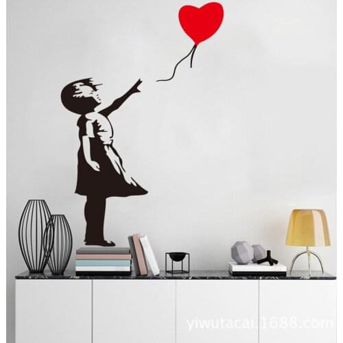 Banksy childhood Girl with balloon Vinyl wall art sticker Decal Decor Poster Free Shipping removeable