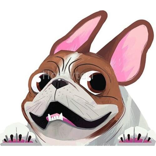 Anime Pattern Car Styling Vinyl Stickers French Bulldog Lovely Dog Pet Graphics Motor Bikes Keyboard Decal Waterproof