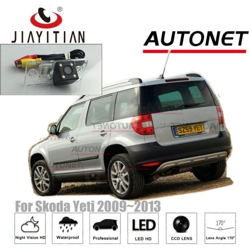 JIAYITIAN rear Camera For Skoda Yeti 2009~2013 CCD/Backup Parking Camera/ 4LEDS/Night Vision/ License Plate camera backup camera