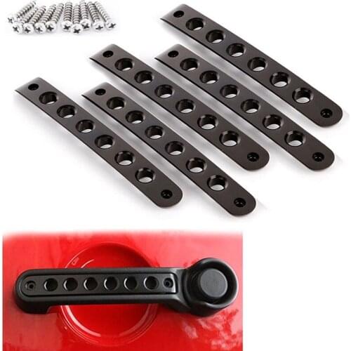 For Jeep JK Parts Handle Cover For 2007-2015 Jeep Wrangler JK Unlimited Front Door Aluminum Grab Handle Cover Door Handle Insert