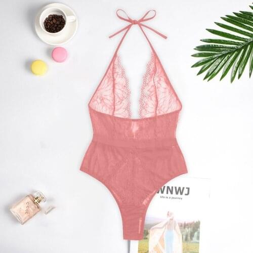 Women Sexy Lingerie Halter Teddies Underwear Female Babydoll Chemise Plus Size Erotic Costumes For Adults Porno Langerie Mujer