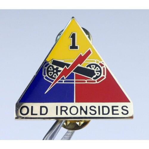 US 1st Armored Division Insignia Badge Old Ironsides Pin Military Store 5605101