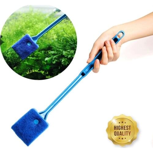 1PC Double-Sided Sponge Cleaning Brush High Quality Fish Tank Aquarium Algae Removal Brush Household Aquarium Cleaning Tool