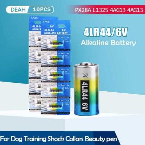 10PCS 6V 4LR44 Dry Alkaline Battery A544V A55 4034PX PX28A L1325 4AG13 544 4A76 For Dog Training Shock Collars Beauty Pen Camera