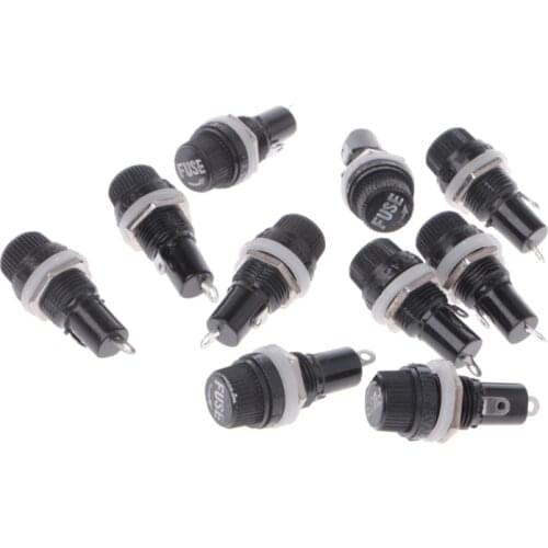 10Pcs AC 250V 15A Electrical Panel Mounted 5x20mm Fuse Holder For Radio Auto Stereo High Quality