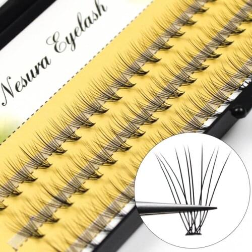 10D Natural Eyelash Extensions Fake Mink Black False Eyelashes Bundles Curl Natural Eye Grafting Individual Lashes Cluster