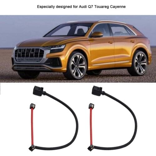 2Pcs Front Brake Pad Wear Sensor 7L0907637 for Audi Q7 Porsche Cayenne VW Touareg Cable Good wear resistance accessories