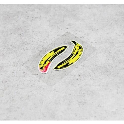 2pcs/lot LuLuSticker#196 Cartoon Banana Reflective Funny Car Stickers and Decal Motorcycle Fuel Tank Helmet Scratches Stickers