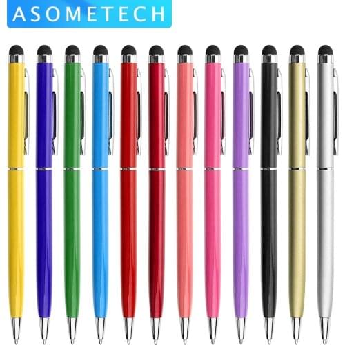 2 in 1 Universal Stylus Pen With Ballpoint Pen Drawing Tablet Capacitive Screen Touch Pen for Apple Android iPad iPhone Samsung