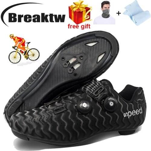 2021 mens mountain subway triathlon bicycle shoes womensself-locking non-slip professional bicycle mens mountain sports shoes