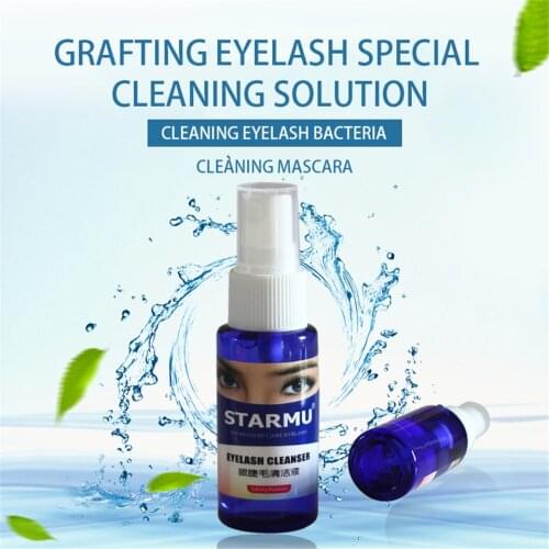 30ml/bottle False Eyelash Extension Clean Liquid Professional Eyelash Cleaner Primer Cleaning Lashes Before Eyelash Grafting