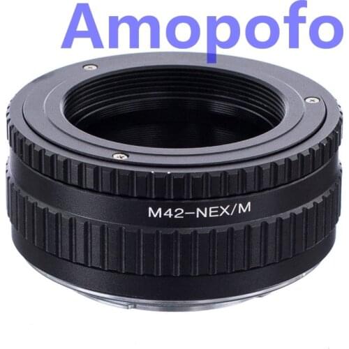 Amopofo M42-NEX/M Adapter M42 Screw Mount Lens to SonyE Mount Adapter NEX Macro Focusing Helicoid NEX-3, NEX-5, A5000, A6000, A