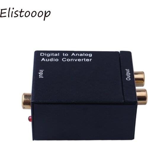 Digital to Analog Audio Converter Adapter Digital Adaptador Optical Coaxial Toslink Signal to Analog Audio Converter RCA