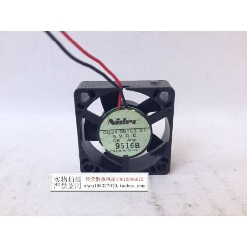 Nidec D03X-05TS3 DC 5V 0.08A 30x30x10mm 2-wire Server Cooling Fan