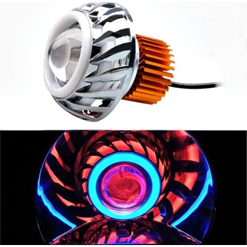 Motorcycle Headlights 12V 10w 15w Work driving lamp 7500k Spotlight moto headlamp colorful motorcycle auxiliary spot Fog Lamp