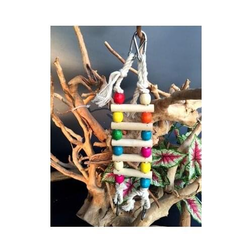Bird Parrot toys Small & medium-sized parrot supplies climbing ladder swing toys cage bar elevated station
