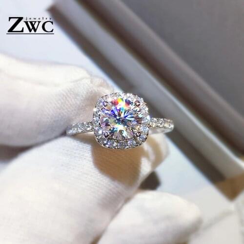 ZWC Fashion Crystal Engagement Claws Design Hot Sale Rings For Women AAA White Zircon Cubic elegant rings Female Wedding Jewerly