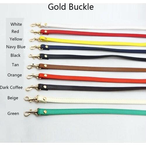 120cm Leather Shoulder Bag Strap Handle Gold Buckle Bag Accessories for DIY Crossbody Bags Adjustable Belt Handle Replacement